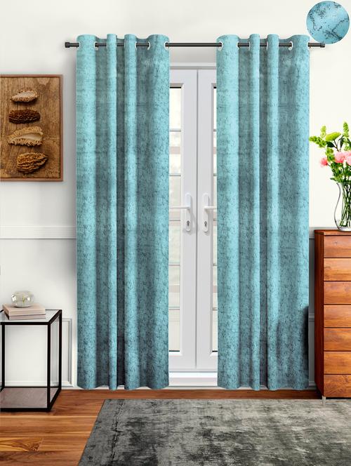 stylish and attractive self design curtains - set of 2 - 21734611 - Very Small Image - 1