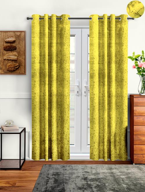 stylish and attractive printed curtains - set of 2 - 21734618 - Very Small Image - 1