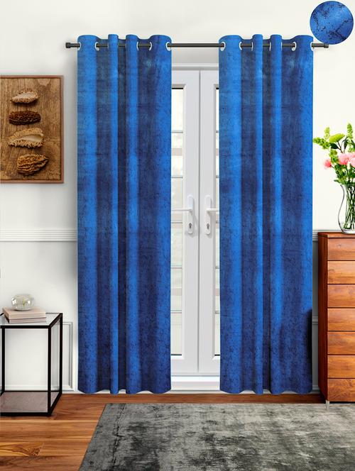 stylish and attractive self design curtains - set of 2 - 21734621 - Very Small Image - 1