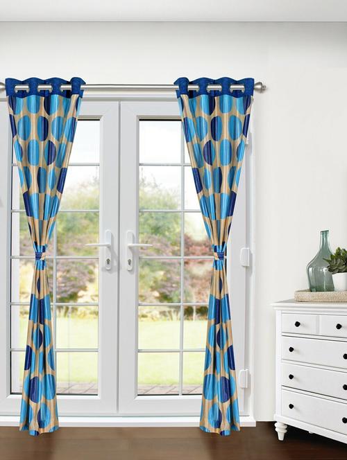 stylish and attractive printed curtains - set of 2 - 21734642 - Very Small Image - 1