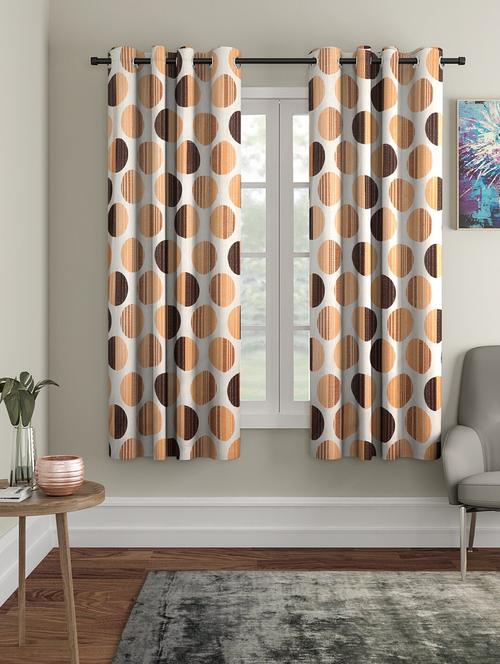 stylish and attractive printed curtains - set of 2 - 21734654 - Very Small Image - 1