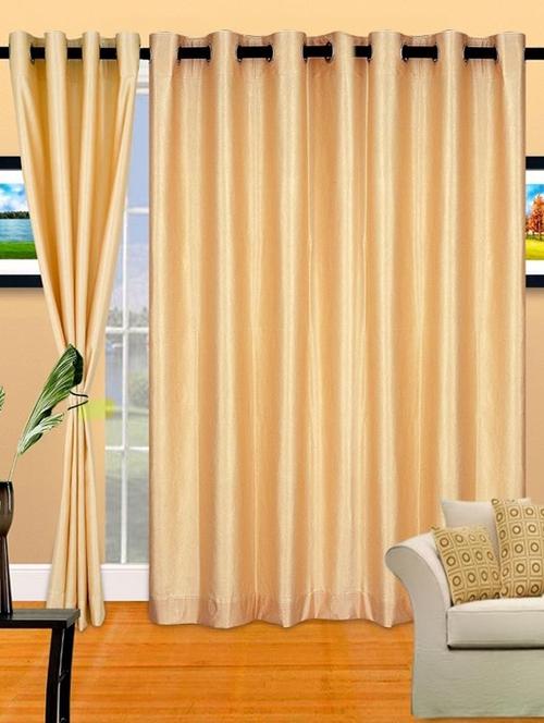 stylish and attractive solid curtains - set of 2 - 21734691 - Very Small Image - 1
