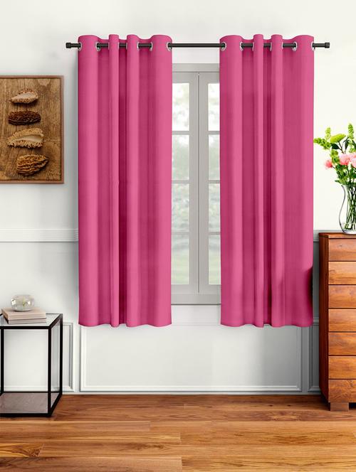 stylish and attractive solid curtains - set of 2 - 21734696 - Very Small Image - 1