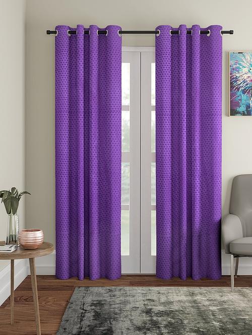 stylish and attractive solid curtains - set of 2 - 21734706 - Very Small Image - 1
