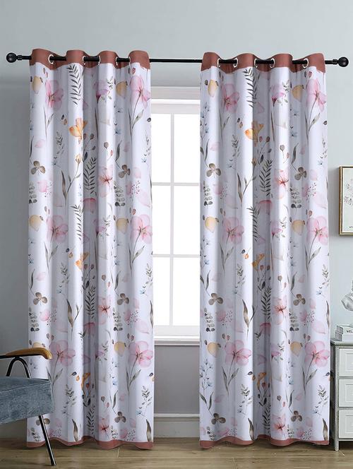 stylish and attractive printed reversible curtains - set of 2 - 21734742 - Very Small Image - 1