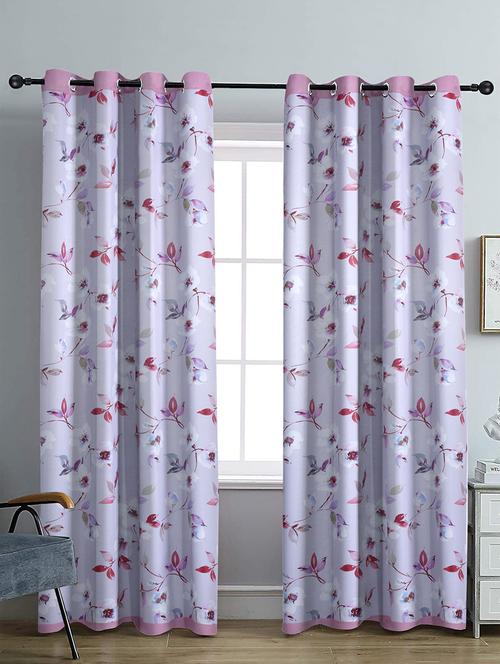 stylish and attractive printed curtains - set of 2 - 21734750 - Very Small Image - 1