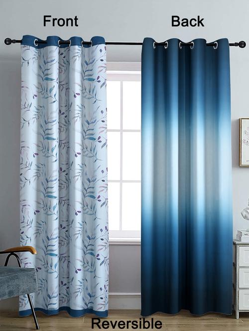 stylish and attractive printed curtains - set of 2 - 21734755 - Very Small Image - 1