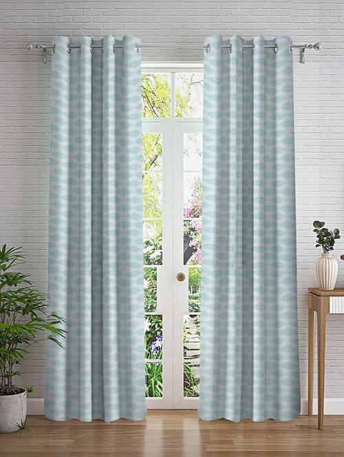 stylish and attractive printed curtains - set of 2 - 21734804 - Very Small Image - 1