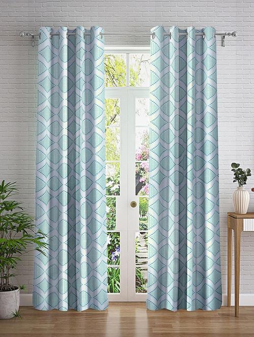 stylish and attractive printed curtains - set of 2 - 21734805 - Very Small Image - 1