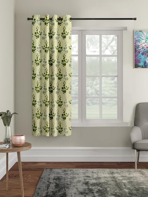 stylish and attractive floral printed curtains - set of 1 - 21734829 - Very Small Image - 1