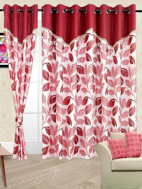 stylish and attractive printed curtains - set of 2 - 21734852 - Very Small Image - 1