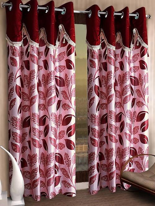 stylish and attractive printed curtains - set of 2 - 21734858 - Very Small Image - 1
