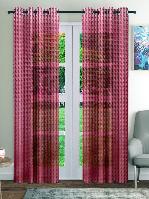 stylish and attractive self designed curtains - set of 2 - 21734884 - Very Small Image - 1