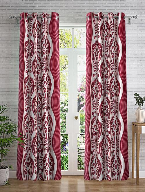 stylish and attractive printed curtains - set of 2 - 21734912 - Very Small Image - 1