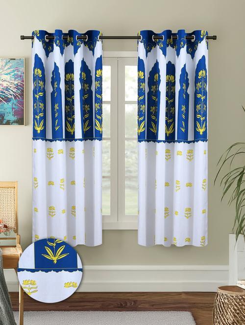 stylish and attractive printed curtains - set of 2 - 21734940 - Very Small Image - 1