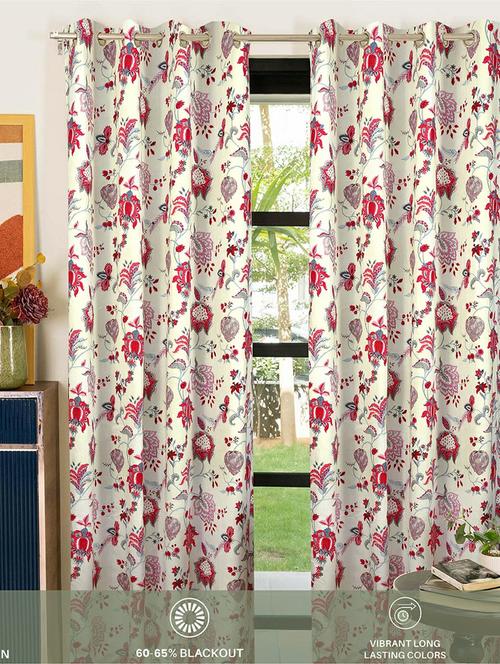 stylish and attractive printed curtains - set of 2 - 21734959 - Very Small Image - 1