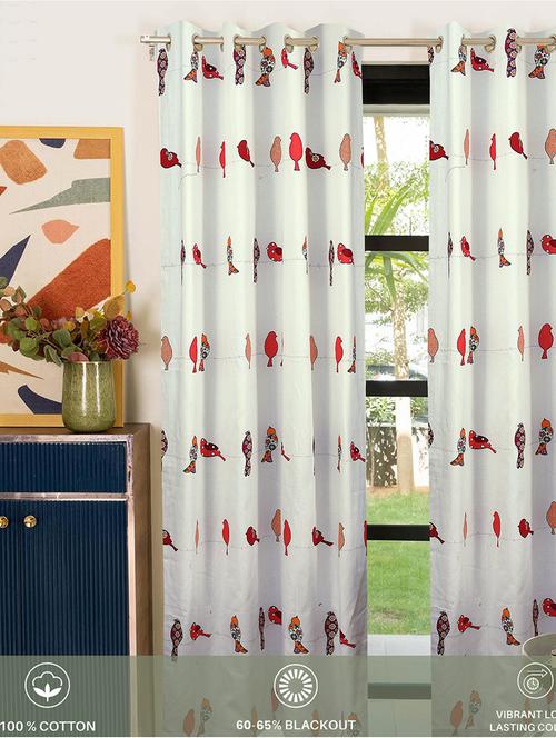 stylish and attractive printed curtains - set of 2 - 21734962 - Very Small Image - 1