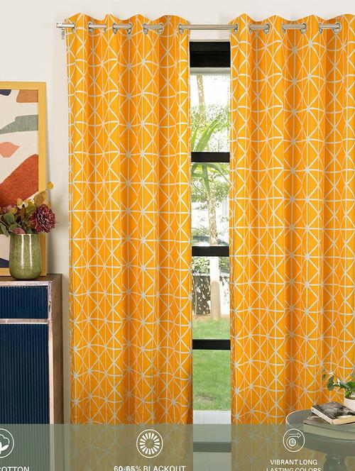 stylish and attractive printed curtains - set of 2 - 21734975 - Very Small Image - 1