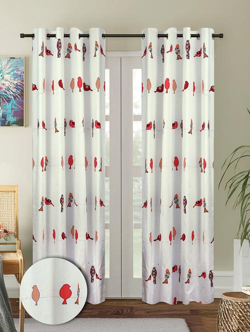 stylish and attractive printed curtains - set of 2 - 21734977 - Very Small Image - 1