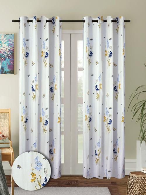stylish and attractive printed curtains - set of 2 - 21734979 - Very Small Image - 1
