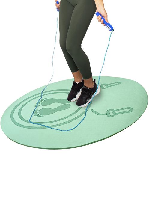 non-slip jump rope mat indoor outdoor, thick workout mat, shock absorbing jumprope , exercise mat - 21735113 - Very Small Image - 1