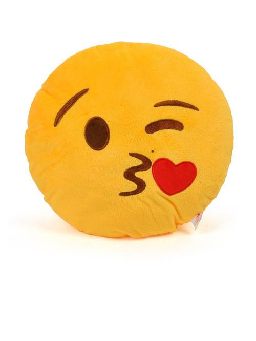 cortina smiley decorative cushion pack of 1 (yellow) - 21735168 - Very Small Image - 1