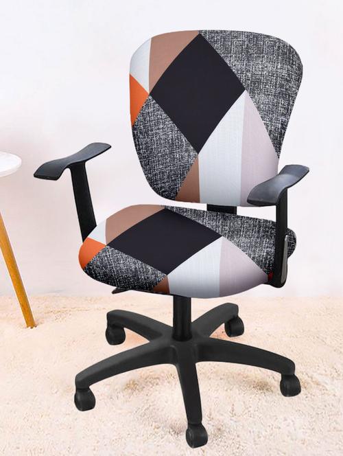 printed stretchable soft elastic office chair cover - 21735198 - Very Small Image - 1