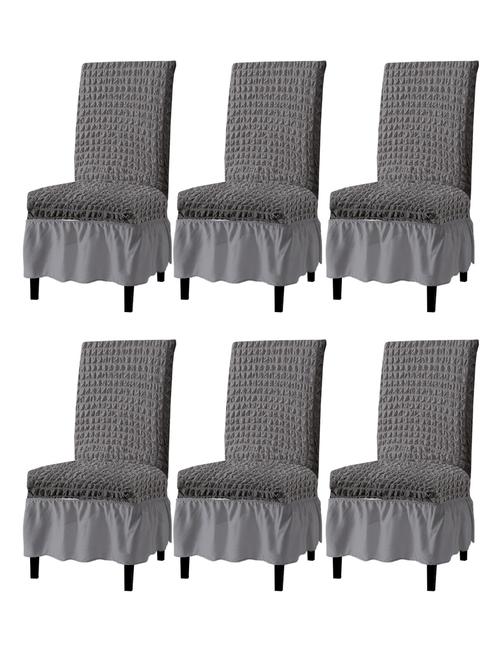 solid stretchable soft elastic dining chair covers - 21735238 - Very Small Image - 1