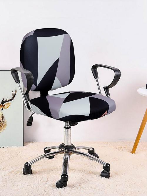 printed stretchable soft elastic office chair cover - 21735265 - Very Small Image - 1