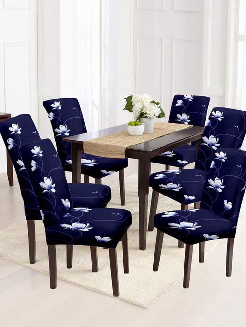 printed stretchable soft elastic dining chair covers - 21735274 - Very Small Image - 1