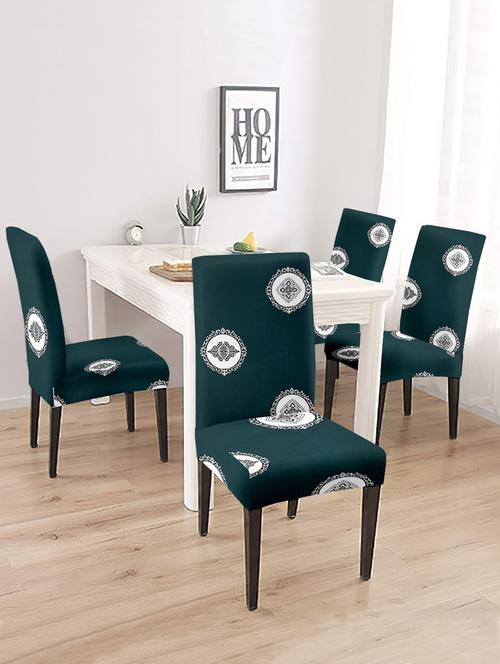 printed stretchable soft elastic dining chair covers - 21735416 - Very Small Image - 1
