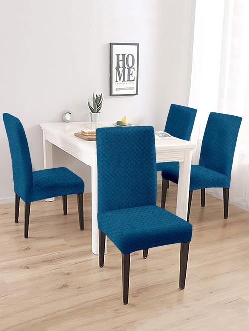 solid stretchable soft elastic dining chair covers - 21735420 - Very Small Image - 1