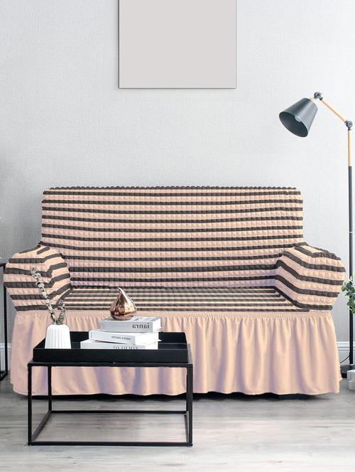 cortina striped stretchable sofa cover - 21735549 - Very Small Image - 1