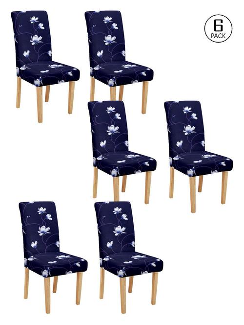 printed stretchable soft elastic dining chair covers - 21735559 - Very Small Image - 1