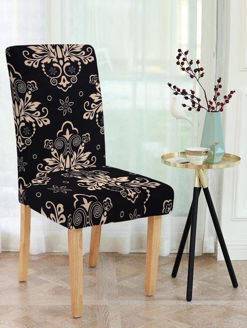 printed stretchable soft elastic dining chair cover - 21735660 - Very Small Image - 1