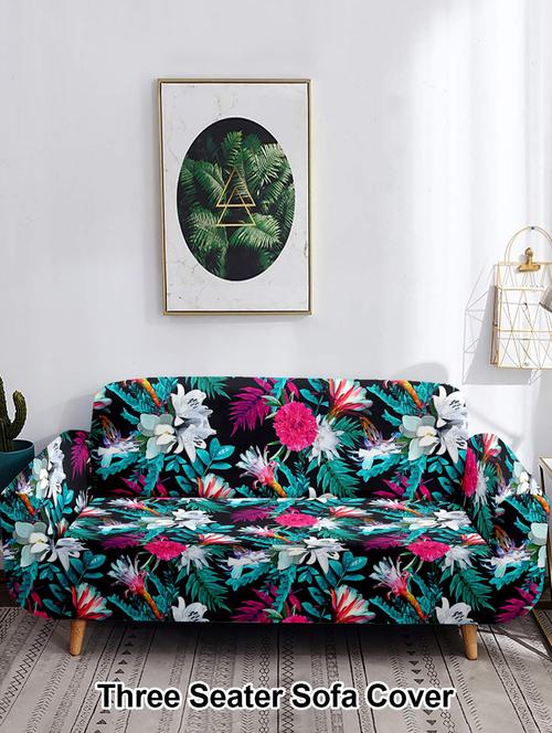cortina printed stretchable sofa cover - 21735704 - Very Small Image - 1