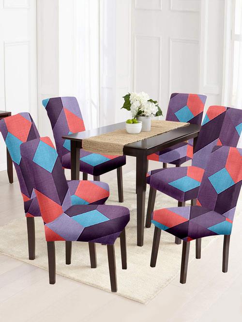 printed stretchable soft elastic chair covers - 21735790 - Very Small Image - 1