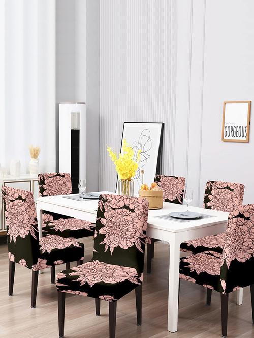 printed stretchable soft elastic dining chair covers - 21735840 - Very Small Image - 1