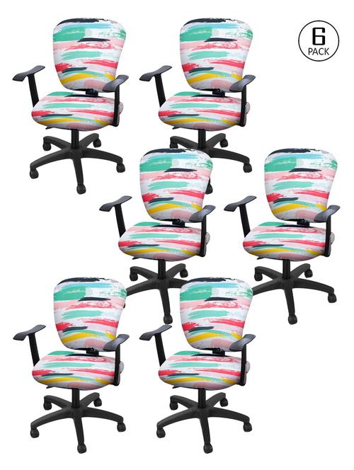 printed stretchable soft elastic office chair cover - 21735971 - Very Small Image - 1