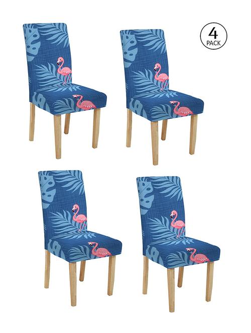 printed stretchable soft elastic dining chair covers - 21736002 - Very Small Image - 1
