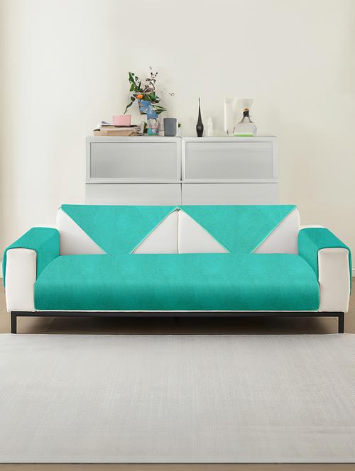 cortina color block stretchable sofa cover - 21736033 - Very Small Image - 1
