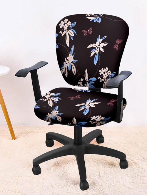 printed stretchable soft elastic office chair cover - 21736038 - Very Small Image - 1
