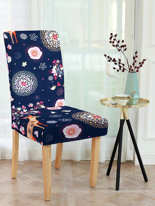 printed stretchable soft elastic dining chair covers - 21736195 - Very Small Image - 1