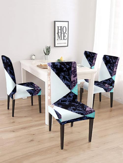 printed stretchable soft elastic dining chair covers - 21736206 - Very Small Image - 1