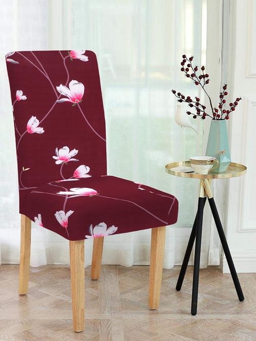 printed stretchable soft elastic dining chair covers - 21736211 - Very Small Image - 1