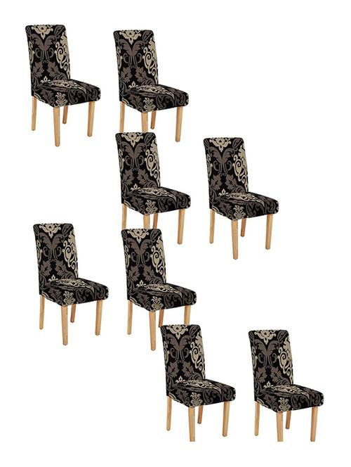 printed stretchable soft elastic dining chair covers - 21736268 - Very Small Image - 1