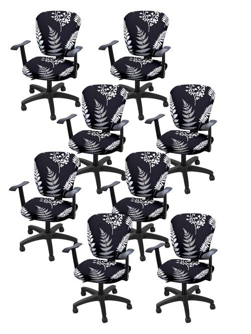 printed stretchable soft elastic office chair covers - 21736435 - Very Small Image - 1