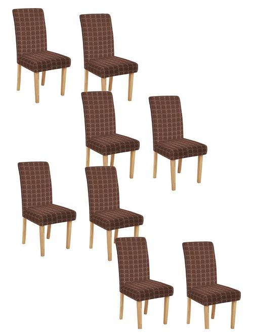 printed stretchable soft elastic dining chair covers - 21736475 - Very Small Image - 1