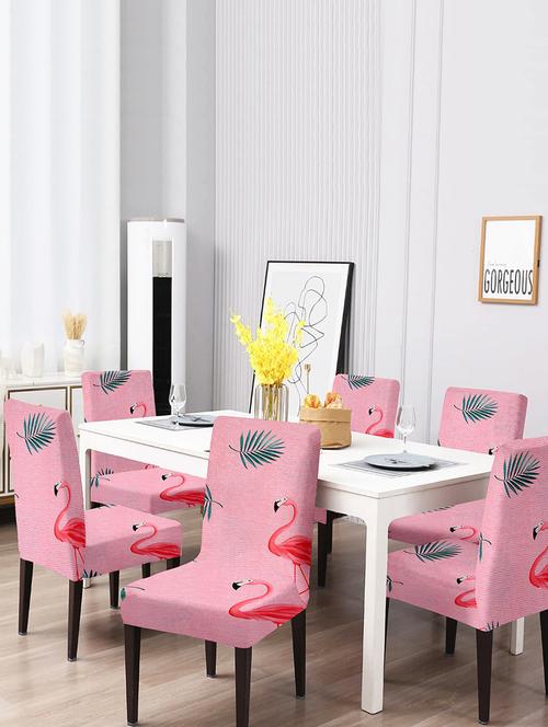 printed stretchable soft elastic dining chair covers - 21736489 - Very Small Image - 1