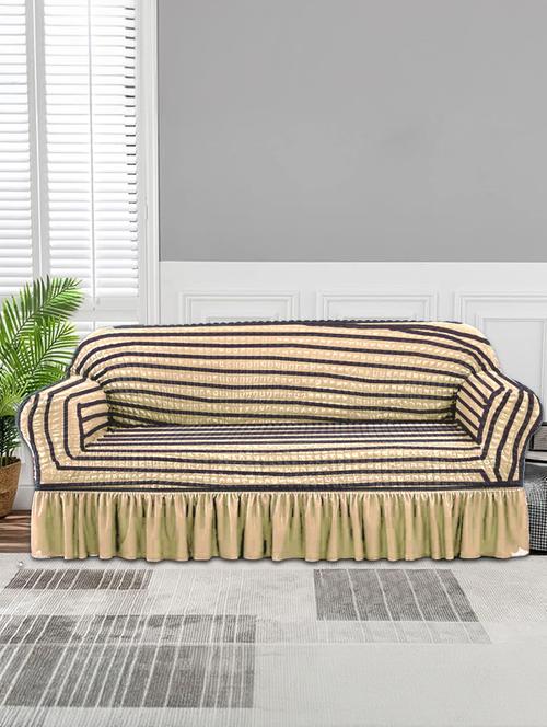 cortina striped stretchable sofa cover - 21736571 - Very Small Image - 1